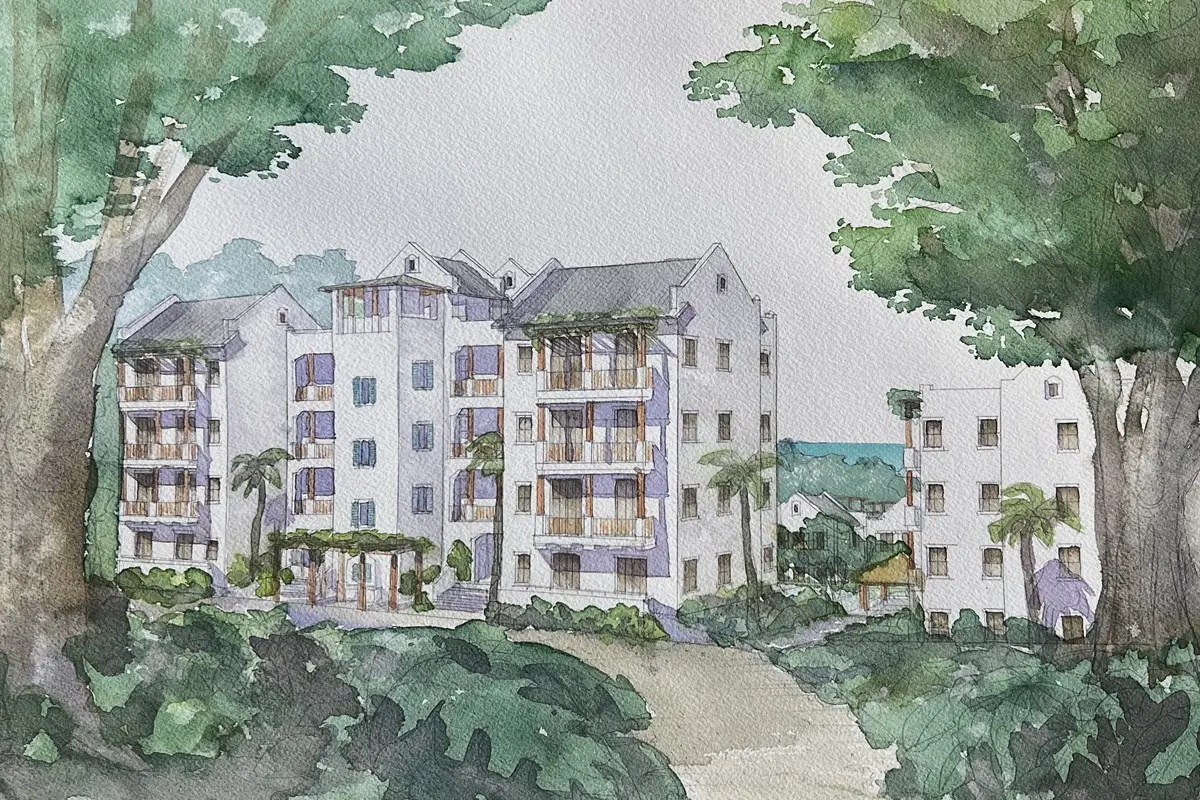Building in Roatan and Watercolors pre constructions